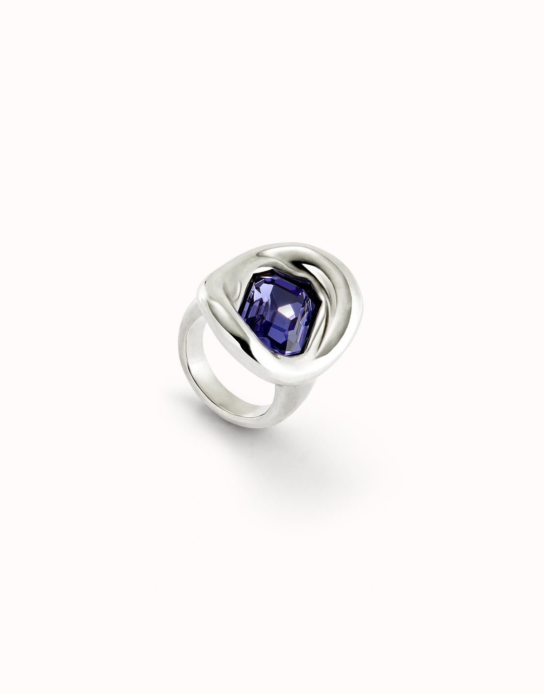 Sterling Silver Plated Faceted Crystal Purple Ring ANI0826MORMTLUNOde50ANI0826MORMTL12