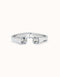 Sterling Silver Plated Faceted Crystal White Bracelet PUL2485BLNMTLUNOde50PUL2485BLNMTL0M