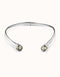 Sterling Silver Plated Faceted Crystal White Necklace COL1953BLNMTLUNOde50COL1953BLNMTL0U