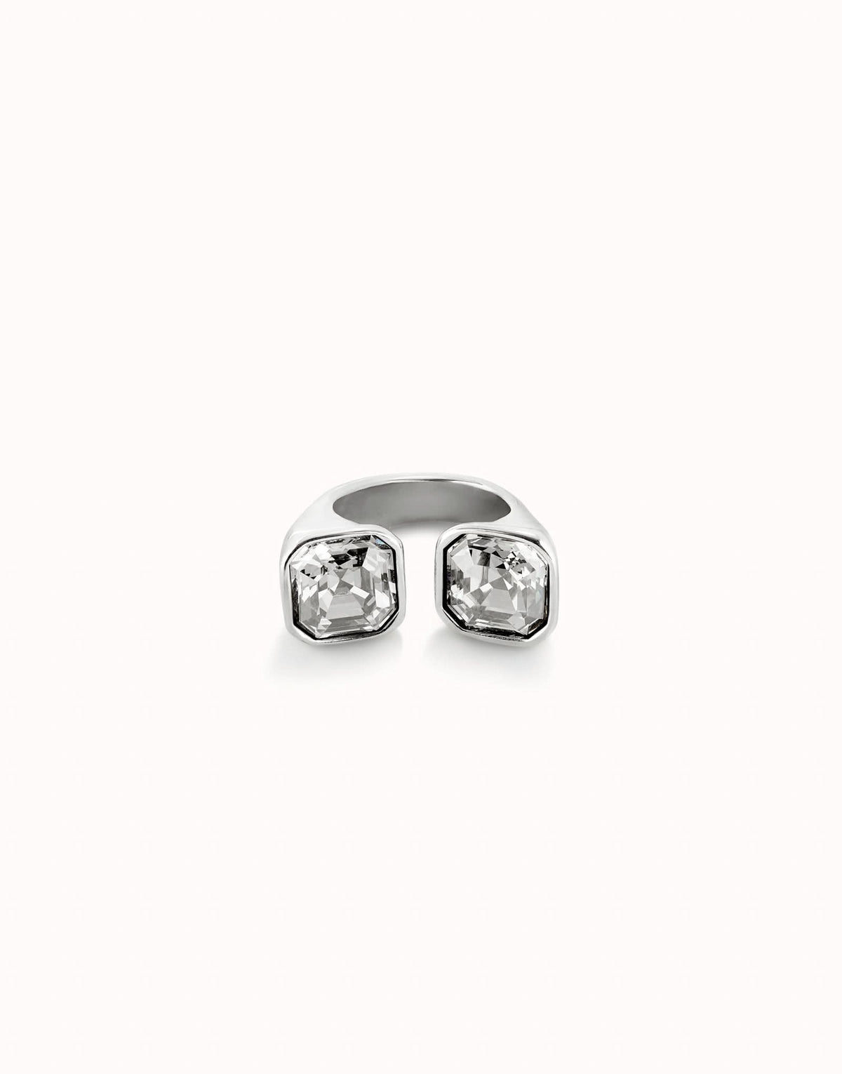 Sterling Silver Plated Faceted Crystal White Ring ANI0821BLNMTLUNOde50ANI0821BLNMTL12