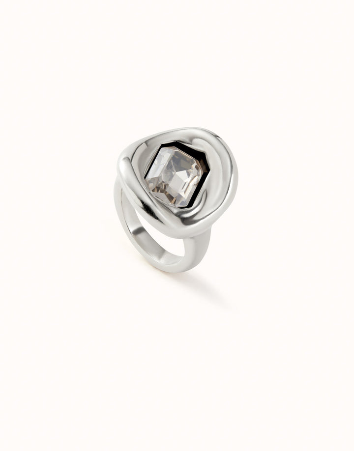 Sterling Silver Plated Faceted Crystal White Ring ANI0826BLNMTLUNOde50ANI0826BLNMTL12