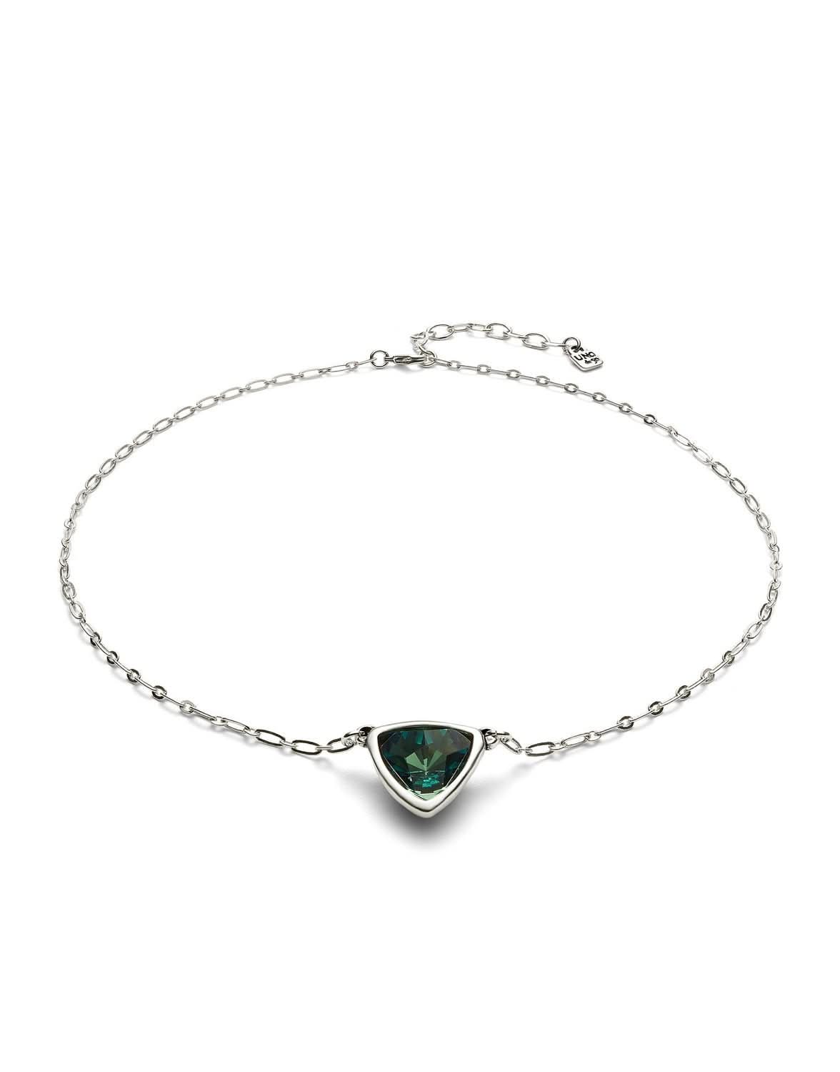 Sterling Silver Plated Ser Camaleonica Multicoloured Necklace COL2009VRDMTL0UUNOde50COL2009VRDMTL0U