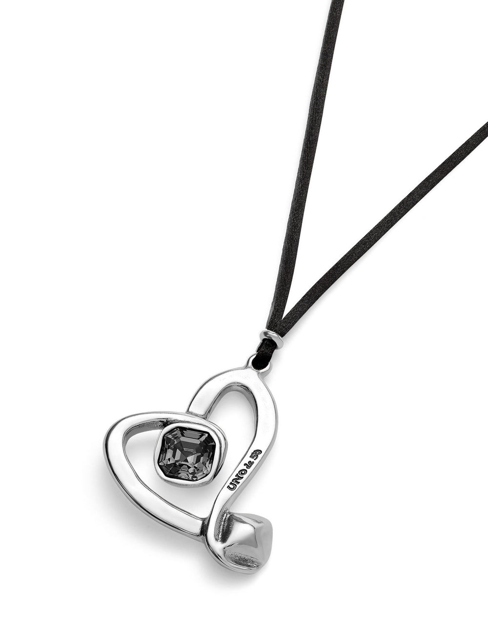 Sterling Silver Plated Ser Expresiva Black Necklace COL2012NGRMTL0UUNOde50COL2012NGRMTL0U