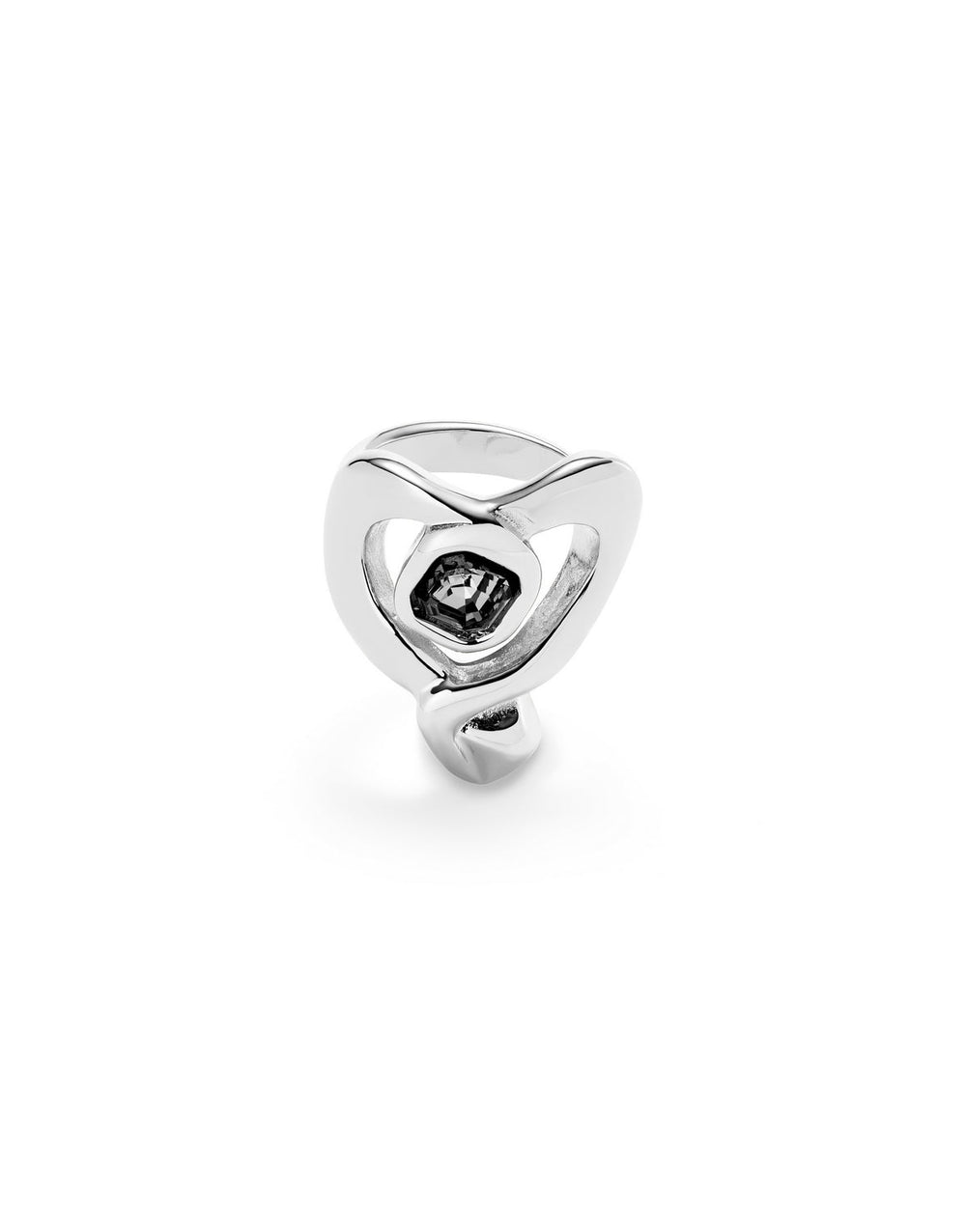 Sterling Silver Plated Ser Expresiva Black Ring ANI0842NGRMTLUNOde50ANI0842NGRMTL12