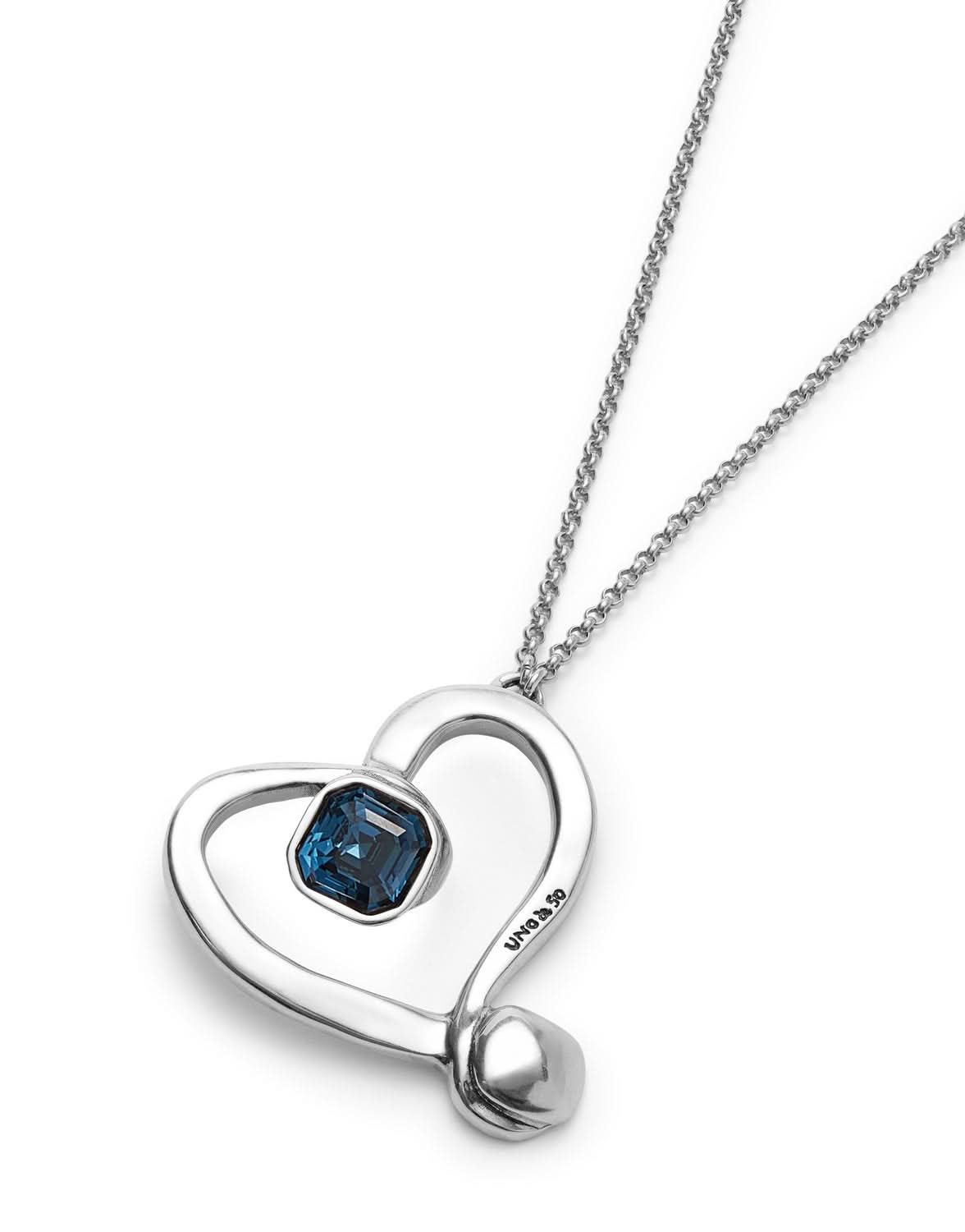 Sterling Silver Plated Ser Expresiva Blue Necklace COL1990AZOMTL0UUNOde50COL1990AZOMTL0U