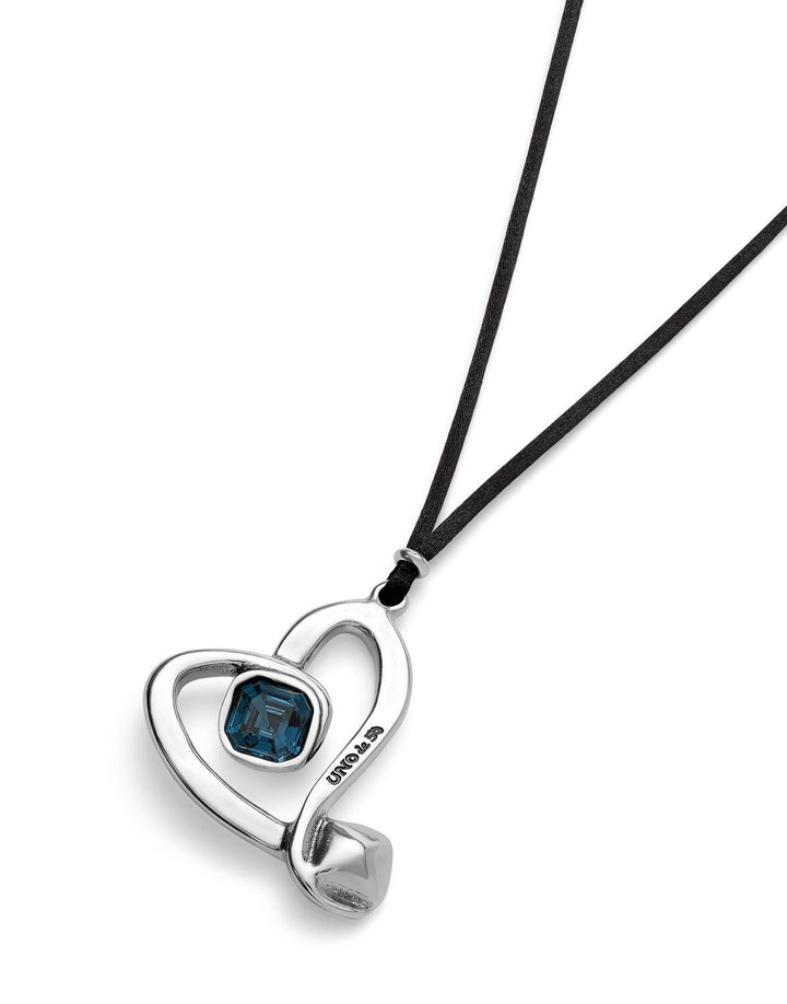 Sterling Silver Plated Ser Expresiva Blue Necklace COL2012AZOMTL0UUNOde50COL2012AZOMTL0U