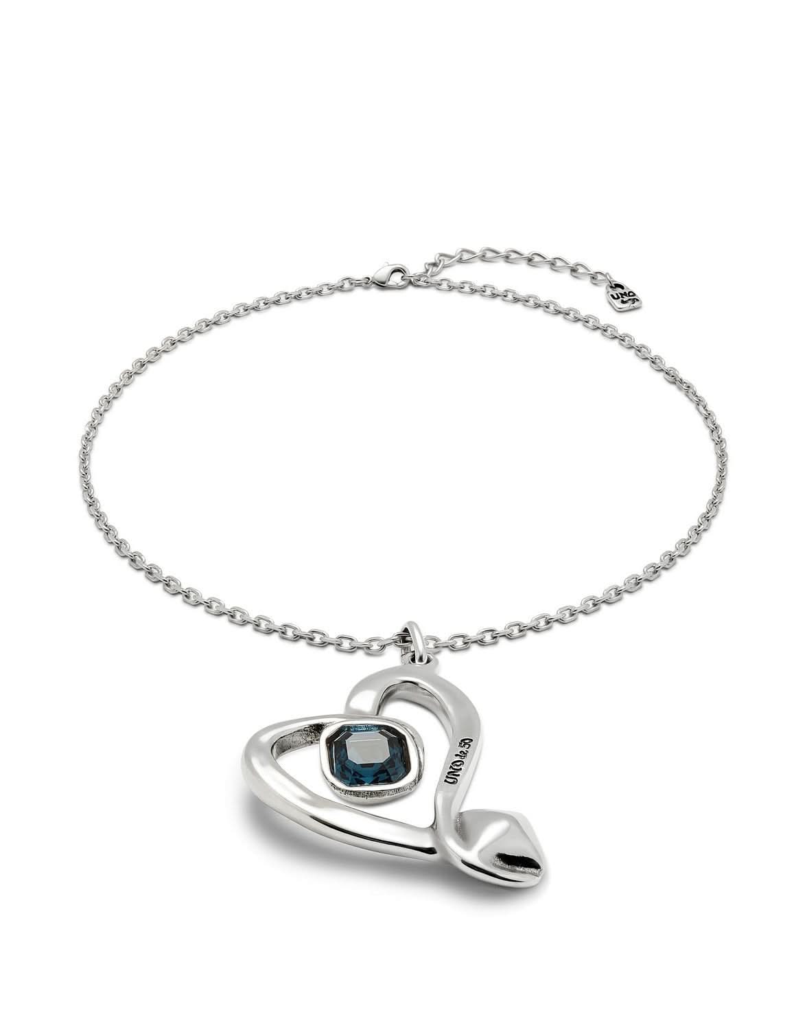 Sterling Silver Plated Ser Expresiva Blue Pendant Necklace COL1989AZOMTL0UUNOde50COL1989AZOMTL0U