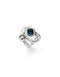 Sterling Silver Plated Ser Expresiva Blue Ring ANI0842AZOMTLUNOde50ANI0842AZOMTL12