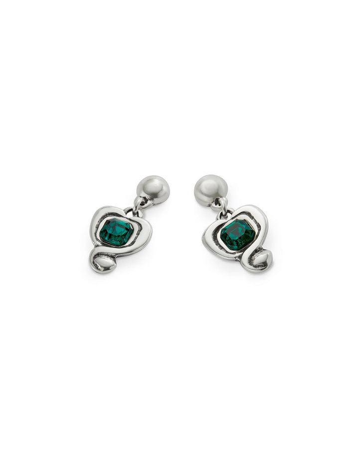 Sterling Silver Plated Ser Expresiva Green Earrings PEN0997VRDMTL0UUNOde50PEN0997VRDMTL0U