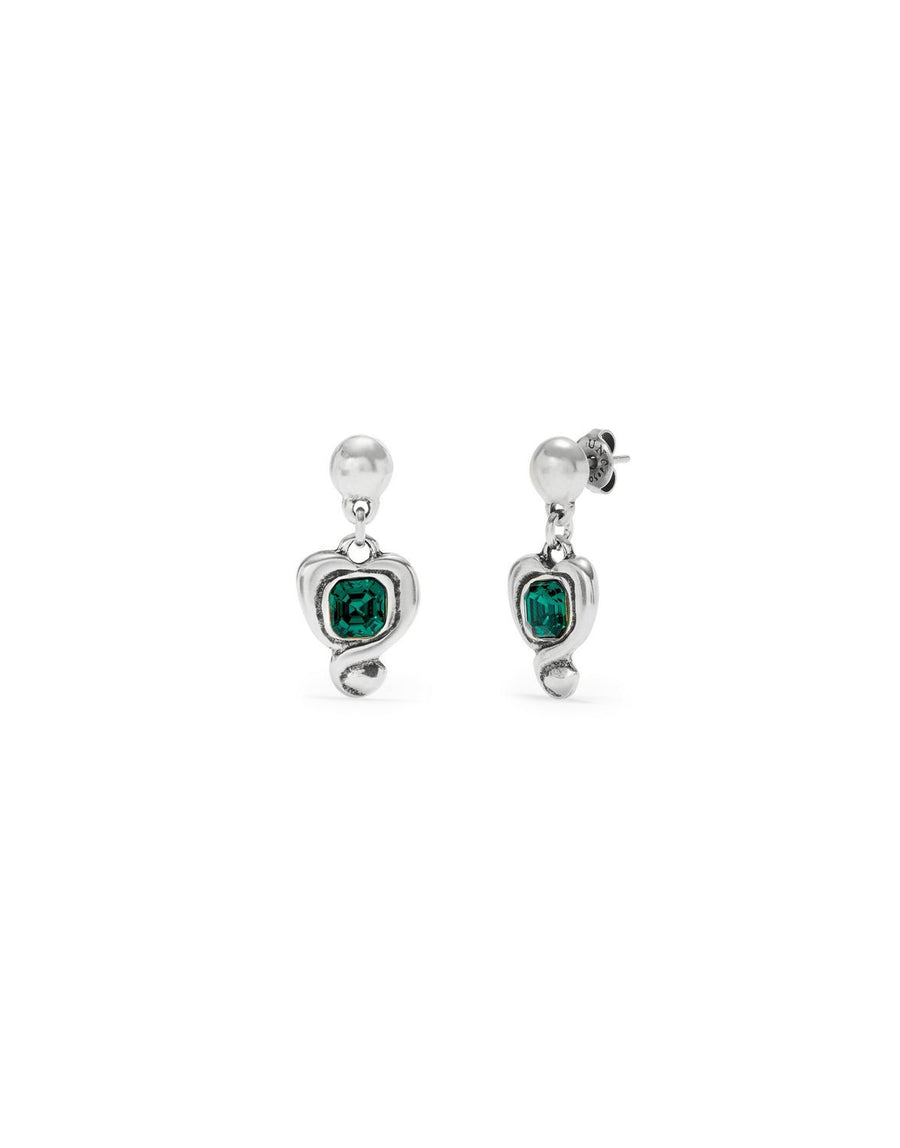 Sterling Silver Plated Ser Expresiva Green Earrings PEN0997VRDMTL0UUNOde50PEN0997VRDMTL0U