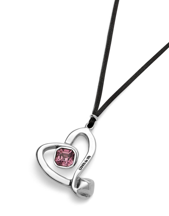 Sterling Silver Plated Ser Expresiva Pink Necklace COL2012RSAMTL0UUNOde50COL2012RSAMTL0U