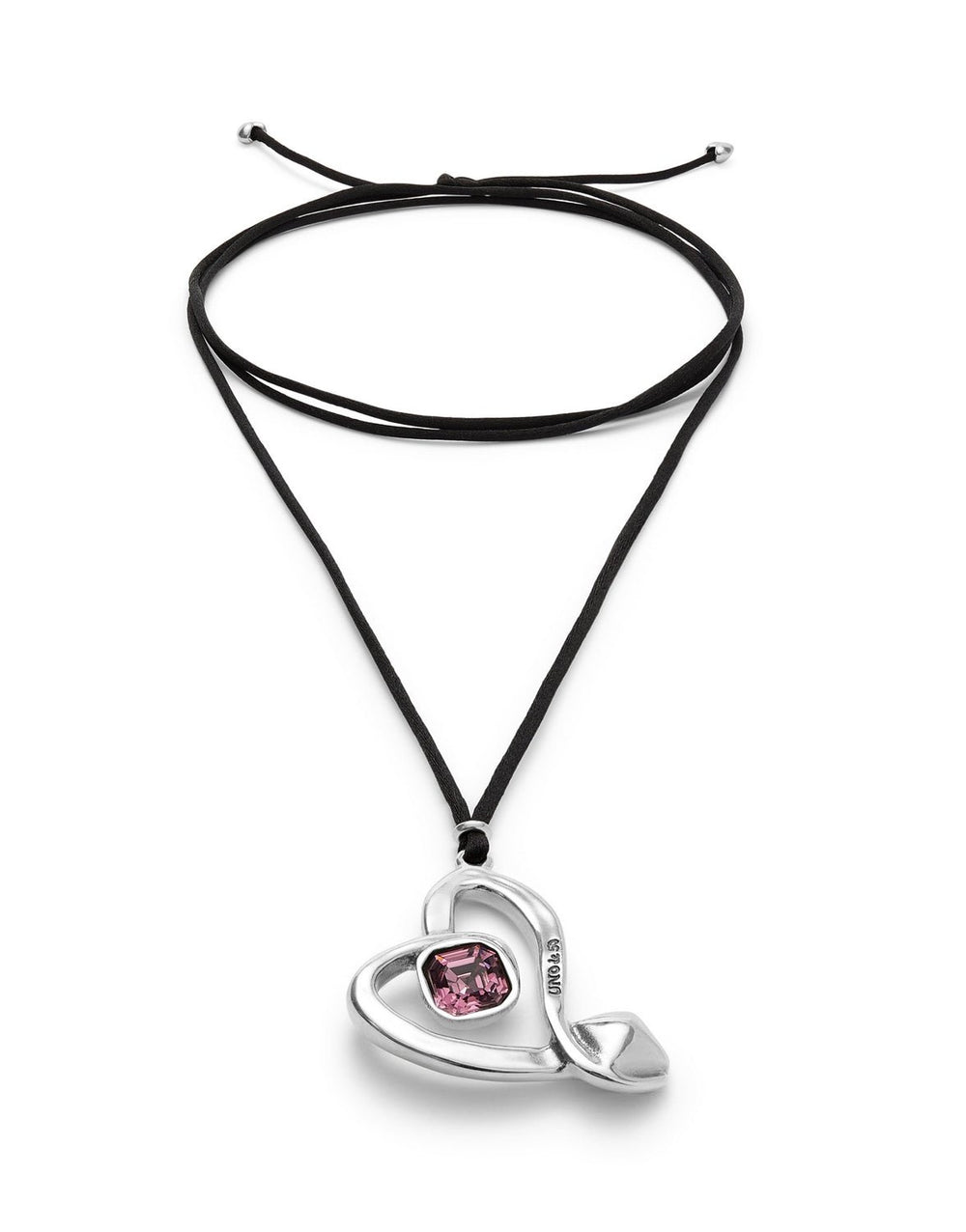 Sterling Silver Plated Ser Expresiva Pink Necklace COL2012RSAMTL0UUNOde50COL2012RSAMTL0U