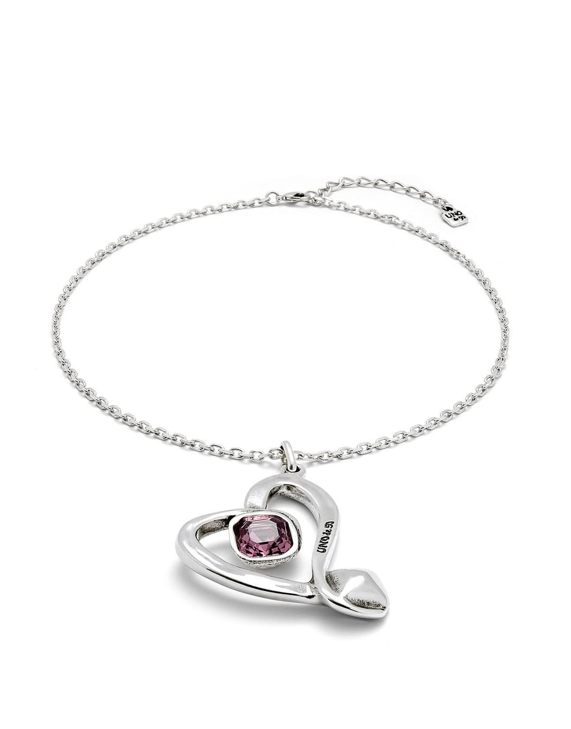 Sterling Silver Plated Ser Expresiva Pink Pendant Necklace COL1989RSAMTL0UUNOde50COL1989RSAMTL0U