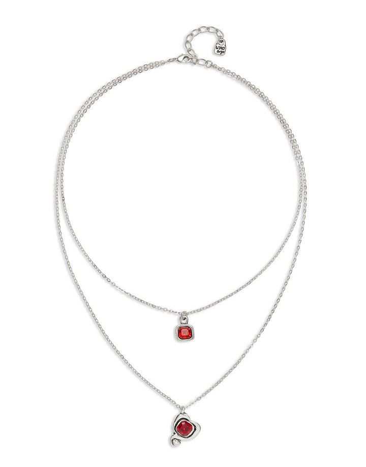 Sterling Silver Plated Ser Expresiva Red Pendant COL2002ROJMTL0UUNOde50COL2002ROJMTL0U