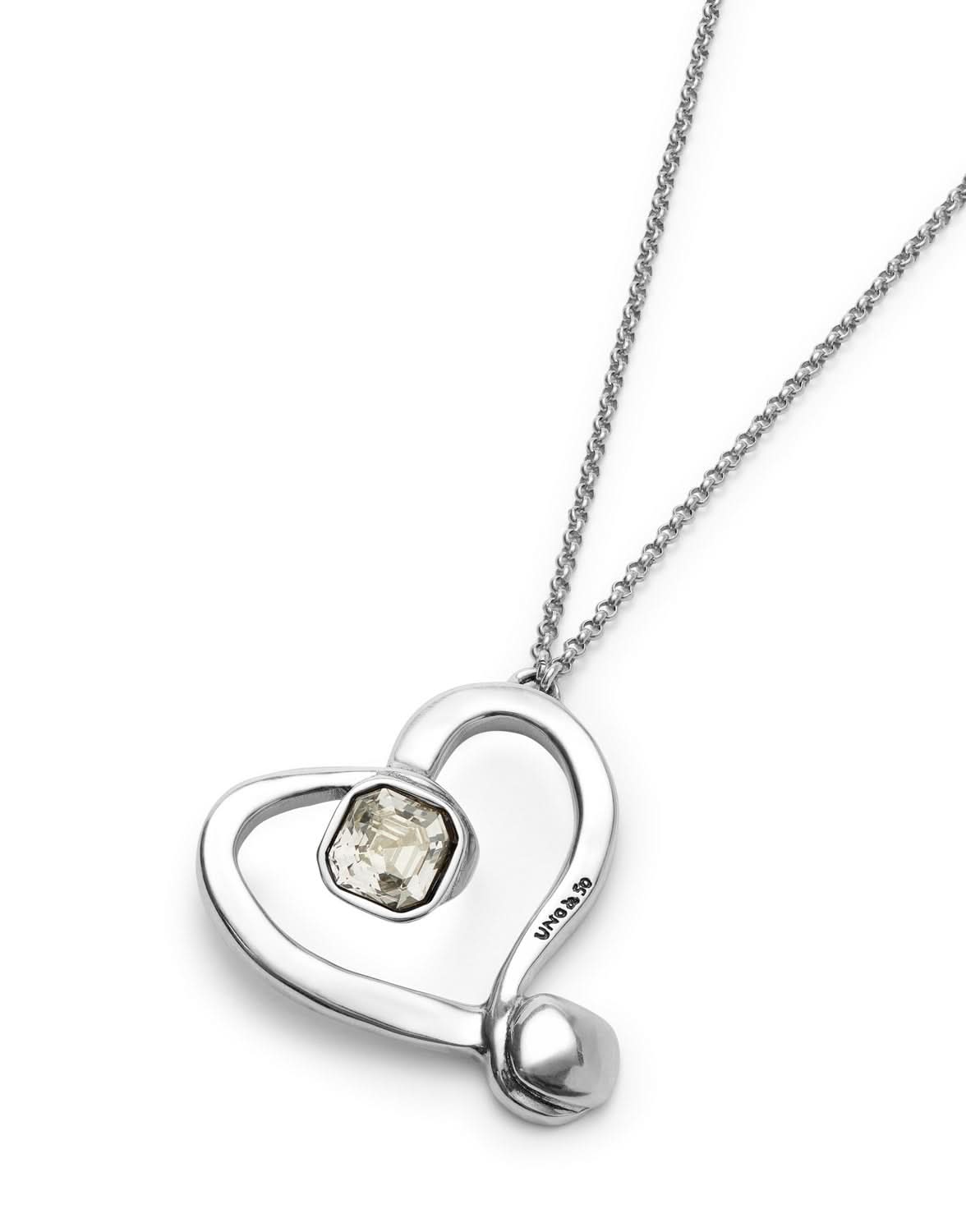 Sterling Silver Plated Ser Expresiva White Necklace COL1990CRSMTL0UUNOde50COL1990CRSMTL0U