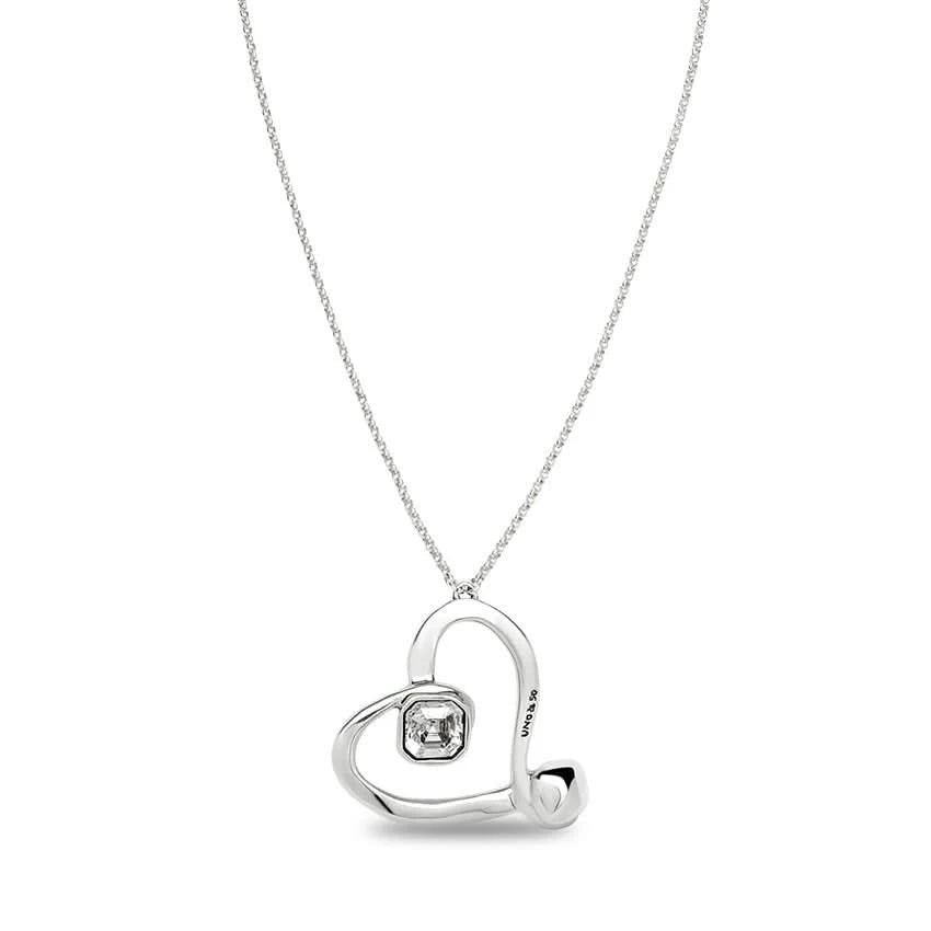 Sterling Silver Plated Ser Expresiva White Necklace COL1990CRSMTL0UUNOde50COL1990CRSMTL0U