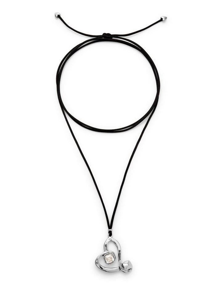 Sterling Silver Plated Ser Expresiva White Necklace COL2012CRSMTL0UUNOde50COL2012CRSMTL0U