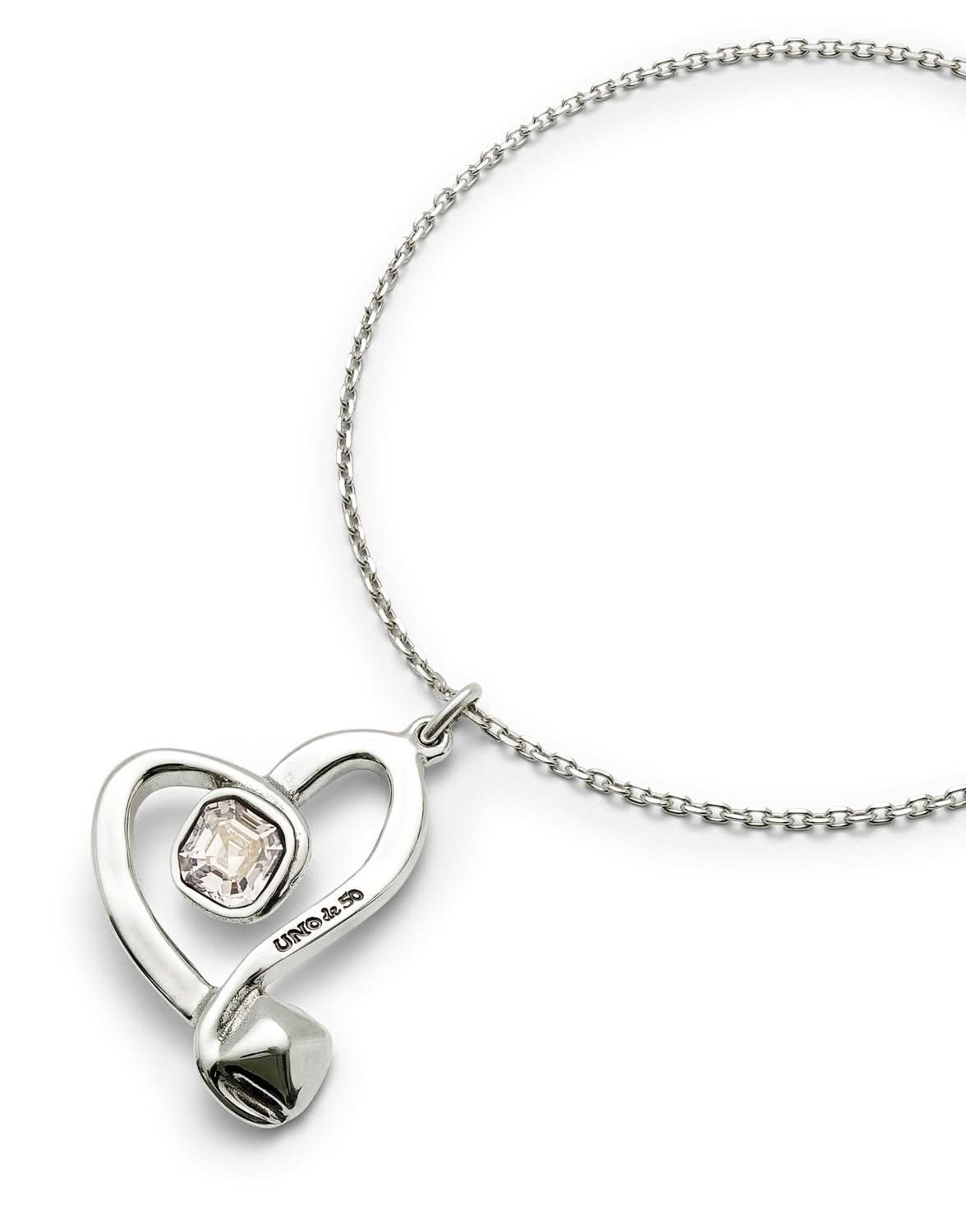 Sterling Silver Plated Ser Expresiva White Pendant Necklace COL1989CRSMTL0UUNOde50COL1989CRSMTL0U