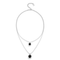 Sterling Silver Plated Ser Fascinante Black Pendant COL2003NGRMTL0UUNOde50COL2003NGRMTL0U