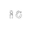 Sterling Silver Plated Ser Indomable White Earrings PEN0971BLNMTL0UUNOde50PEN0971BLNMTL0U