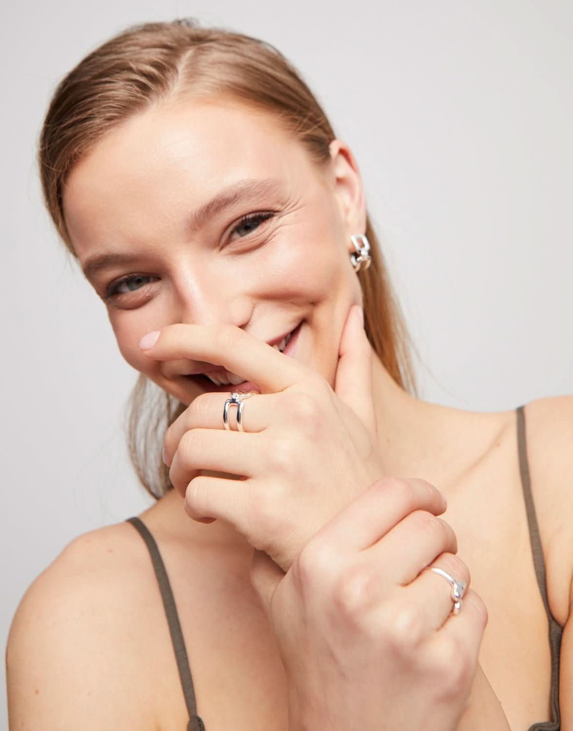 Sterling Silver Plated Ser Indomable White Ring ANI0816BLNMTLUNOde50ANI0816BLNMTL12