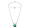 Sterling Silver Plated Ser Magnetica Green Chain COL1957VRDMTL0UUNOde50COL1957VRDMTL0U