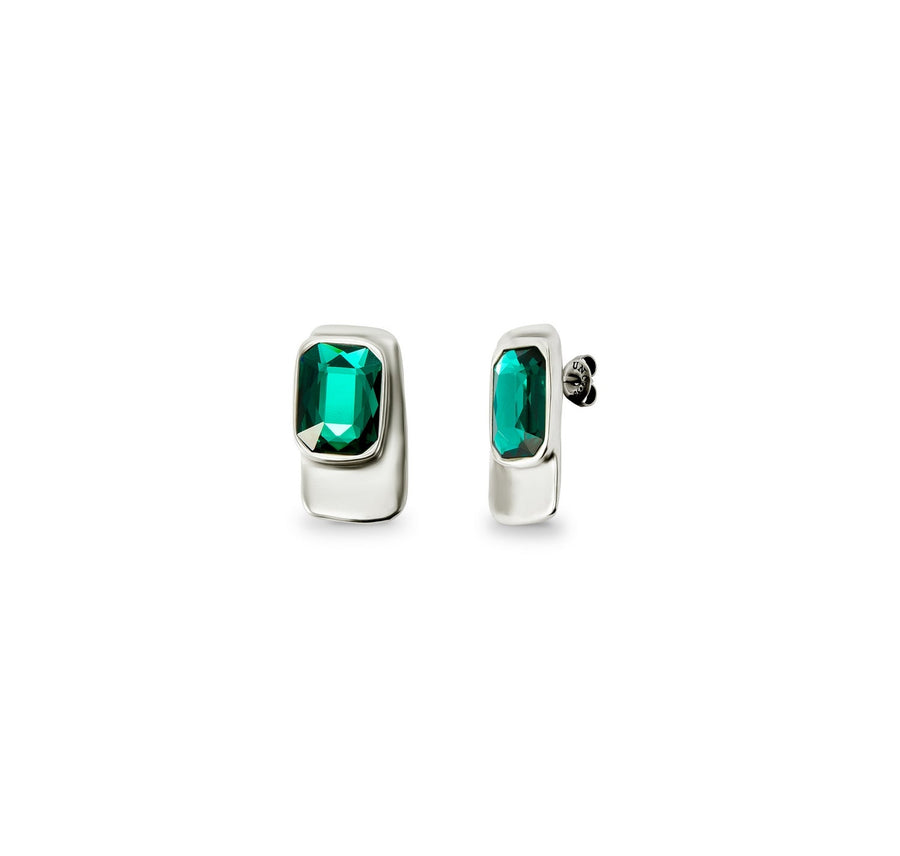 Sterling Silver Plated Ser Magnetica Green Earrings PEN0974VRDMTL0UUNOde50PEN0974VRDMTL0U