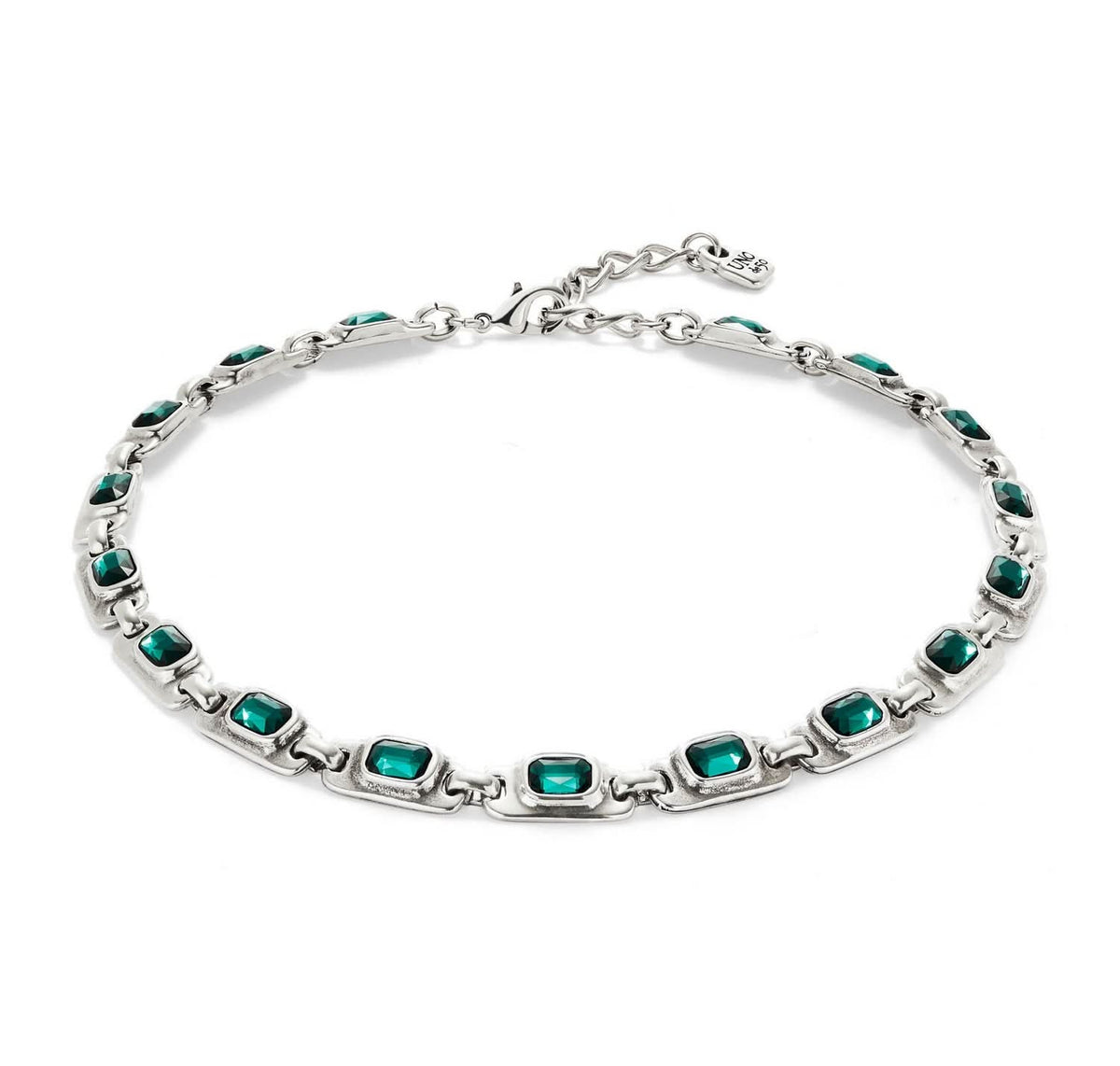 Sterling Silver Plated Ser Magnetica Green Necklace COL1955VRDMTL0UUNOde50COL1955VRDMTL0U