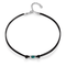 Sterling Silver Plated Ser Magnetica Green Necklace COL1966VRDMTL0UUNOde50COL1966VRDMTL0U