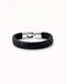 Sterling Silver Plated Ser Natural Black Bracelet PUL2455NGRMTLXUNOde50PUL2455NGRMTLXL