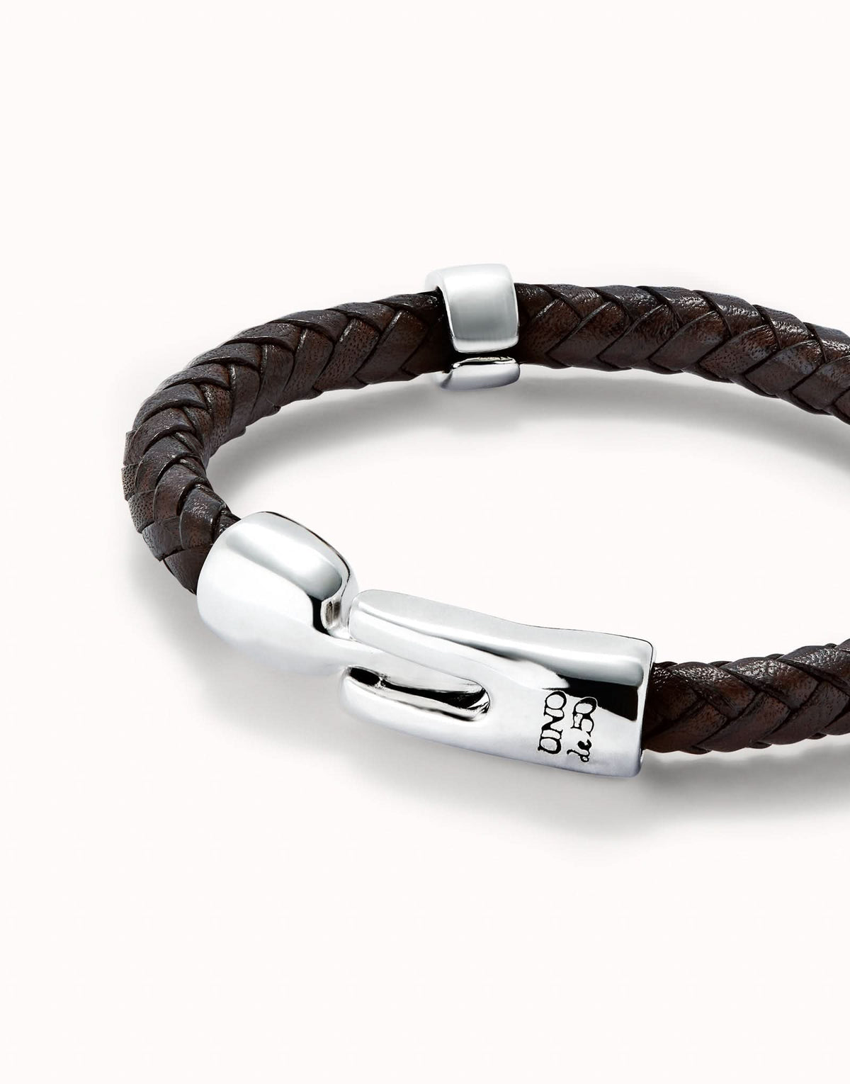 Sterling Silver Plated Ser Natural Black Bracelet PUL2459MARMTLXUNOde50PUL2459MARMTLXL