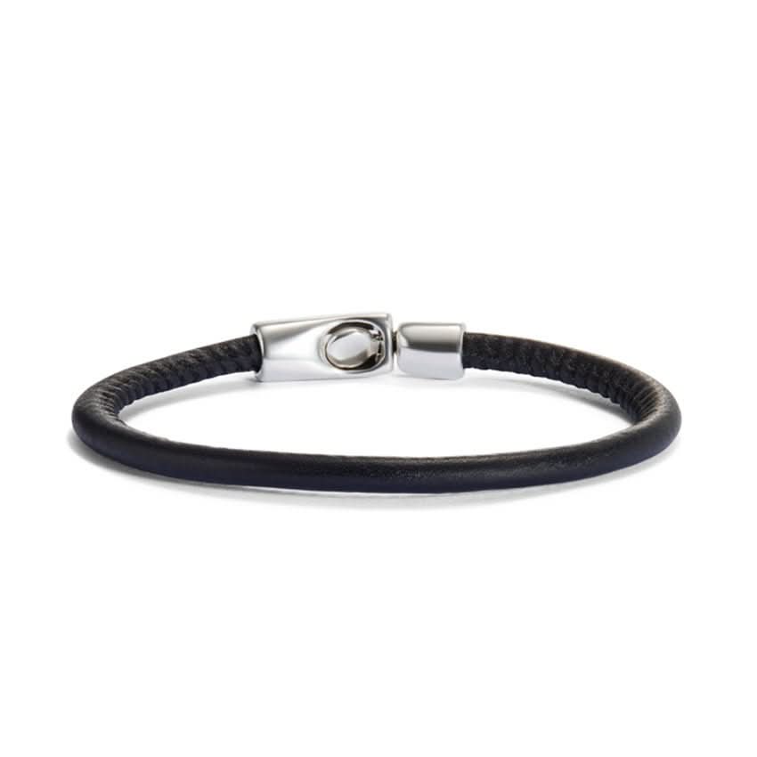 Sterling Silver Plated Ser Natural Black Bracelet PUL2467NGRMTLUNOde50PUL2467NGRMTL0L