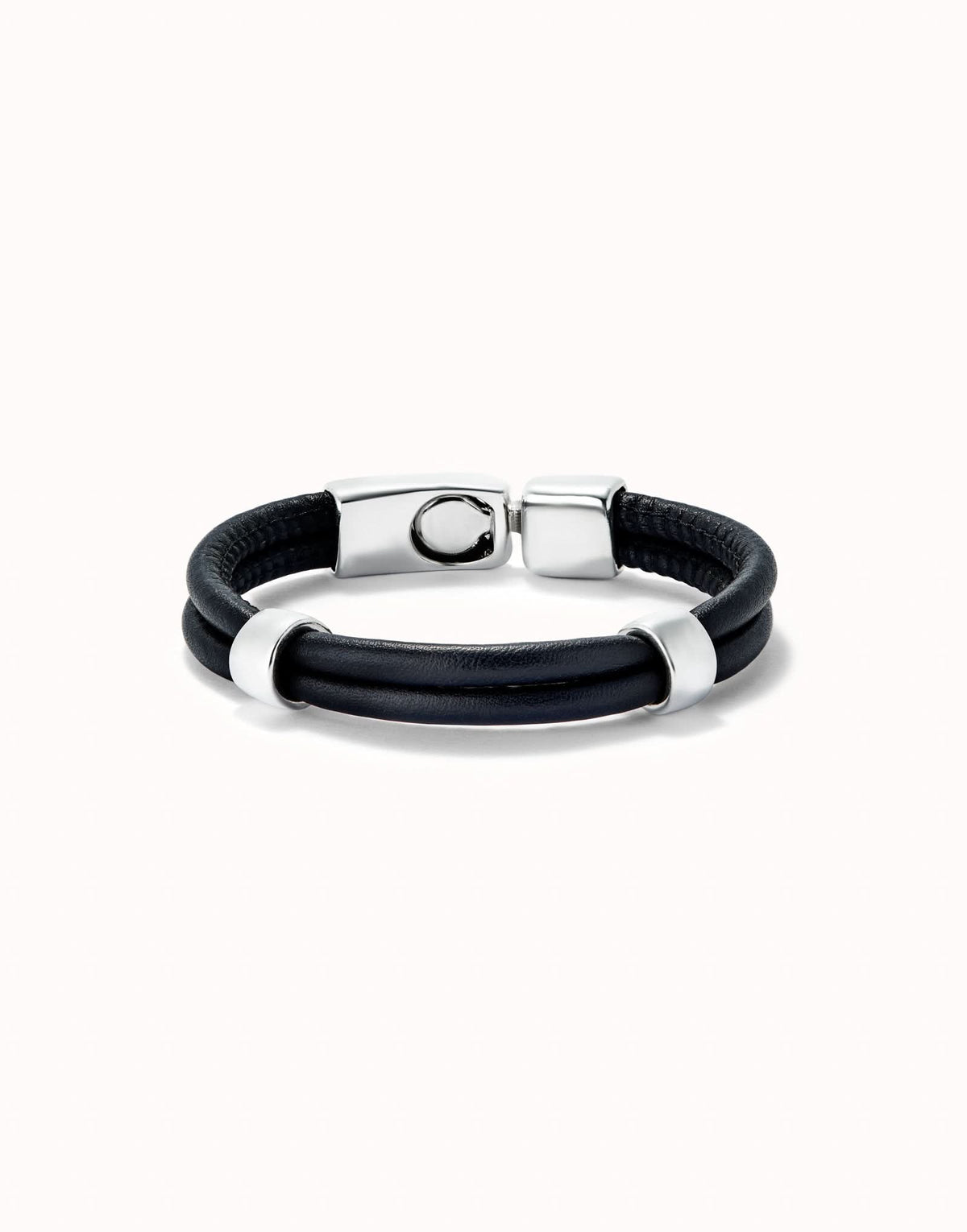 Sterling Silver Plated Ser Natural Black Bracelet PUL2489NGRMTLXUNOde50PUL2489NGRMTLXL