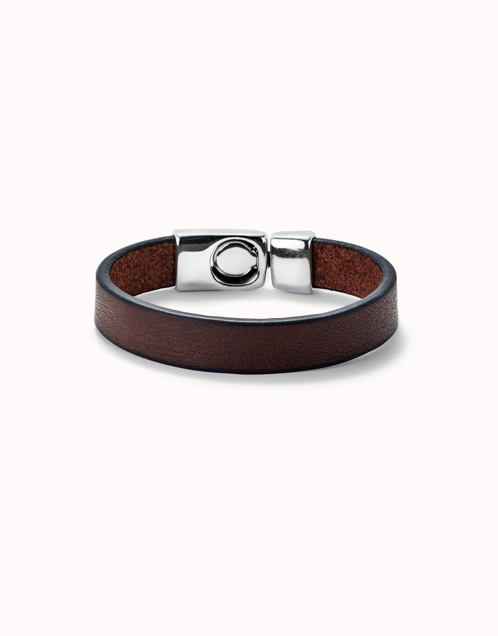 Sterling Silver Plated Ser Natural Brown Bracelet PUL2454MARMTLUNOde50PUL2454MARMTLXL