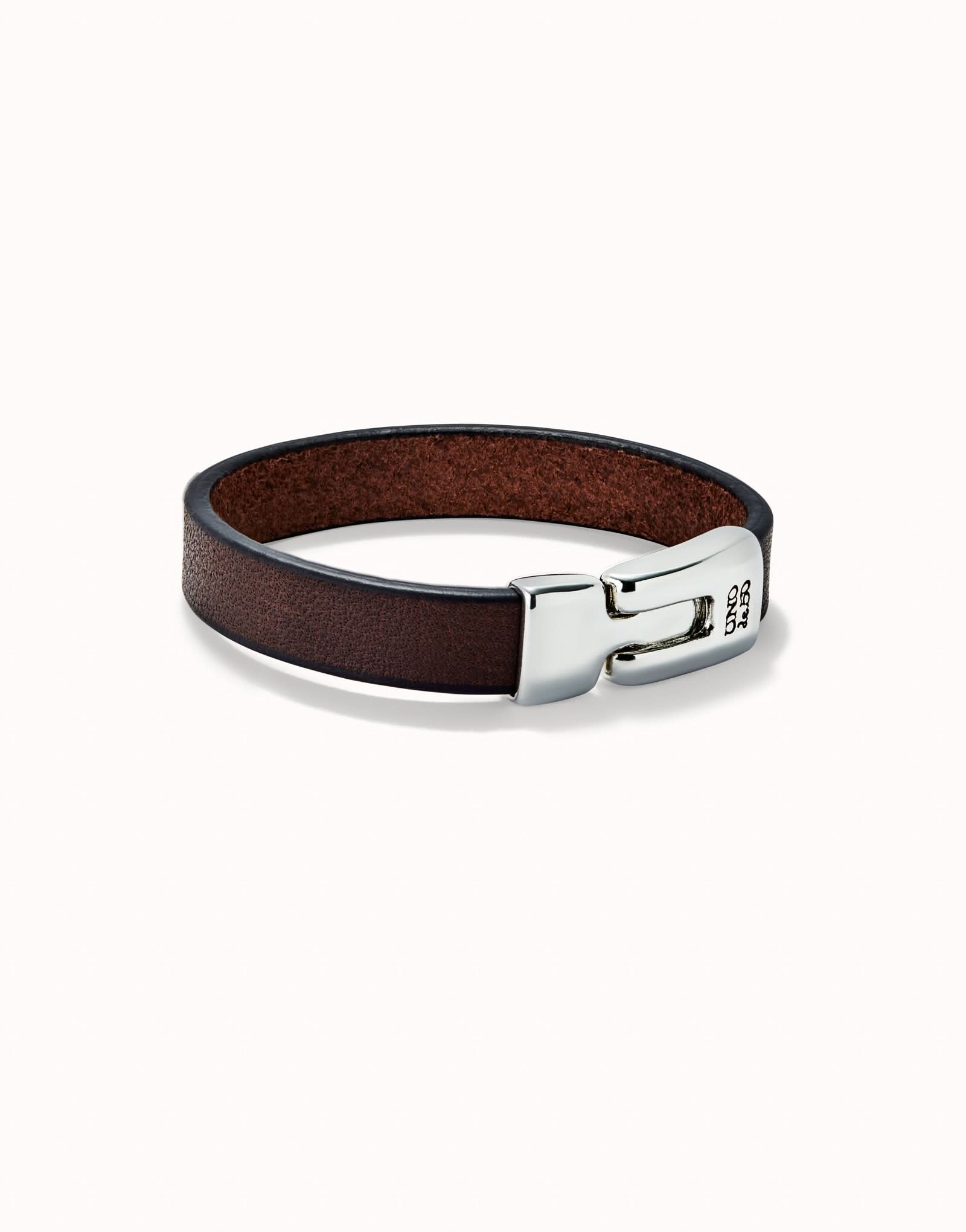 Sterling Silver Plated Ser Natural Brown Bracelet PUL2454MARMTLUNOde50PUL2454MARMTLXL