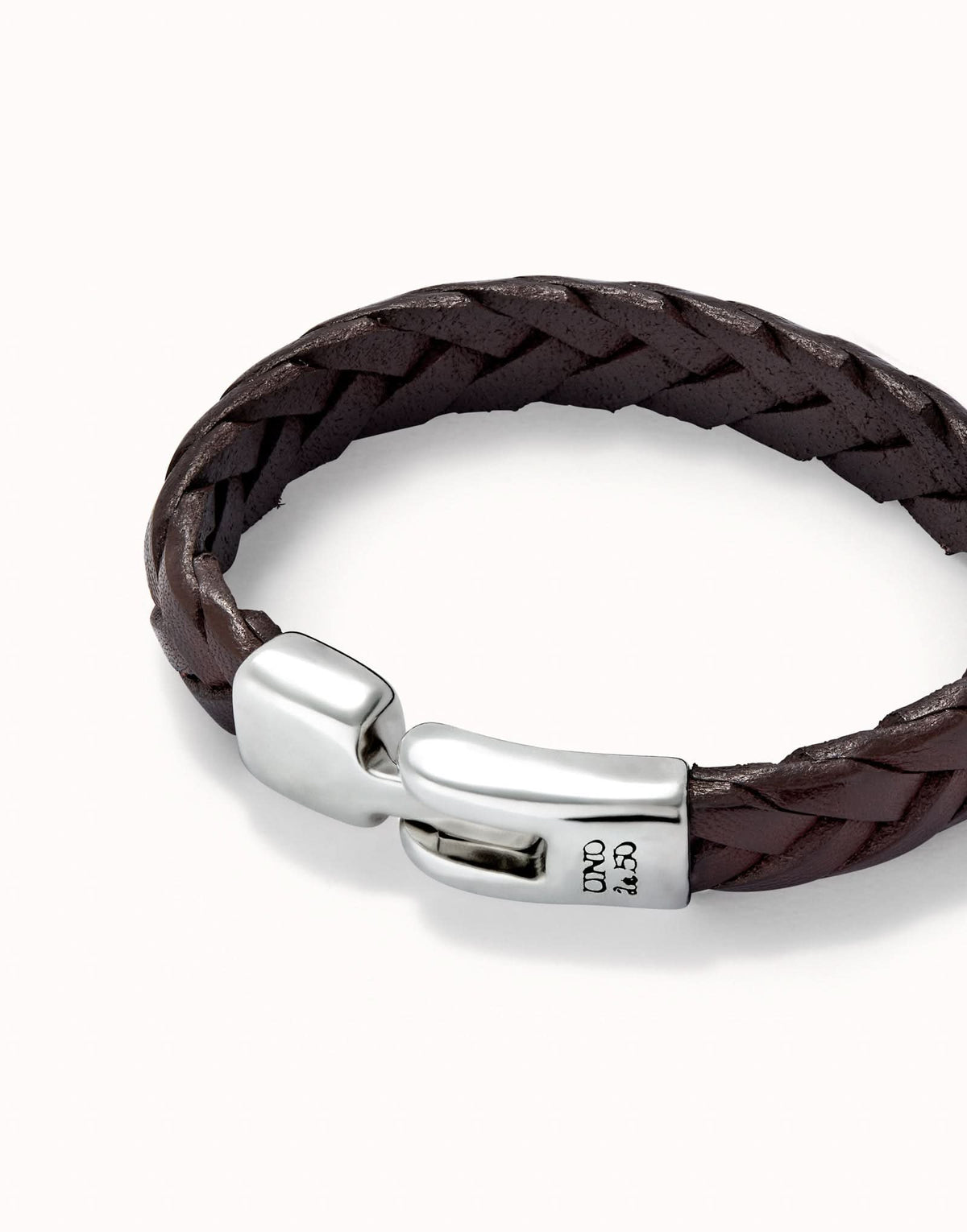 Sterling Silver Plated Ser Natural Brown Bracelet PUL2455MARMTLXUNOde50PUL2455MARMTLXL