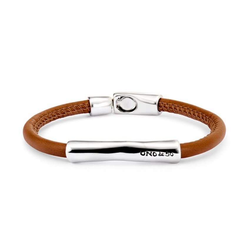 Sterling Silver Plated Ser Natural Brown Bracelet PUL2462CAMMTLUNOde50PUL2462CAMMTL0L