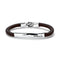 Sterling Silver Plated Ser Natural Brown Bracelet PUL2462MARMTLUNOde50PUL2462MARMTL0L