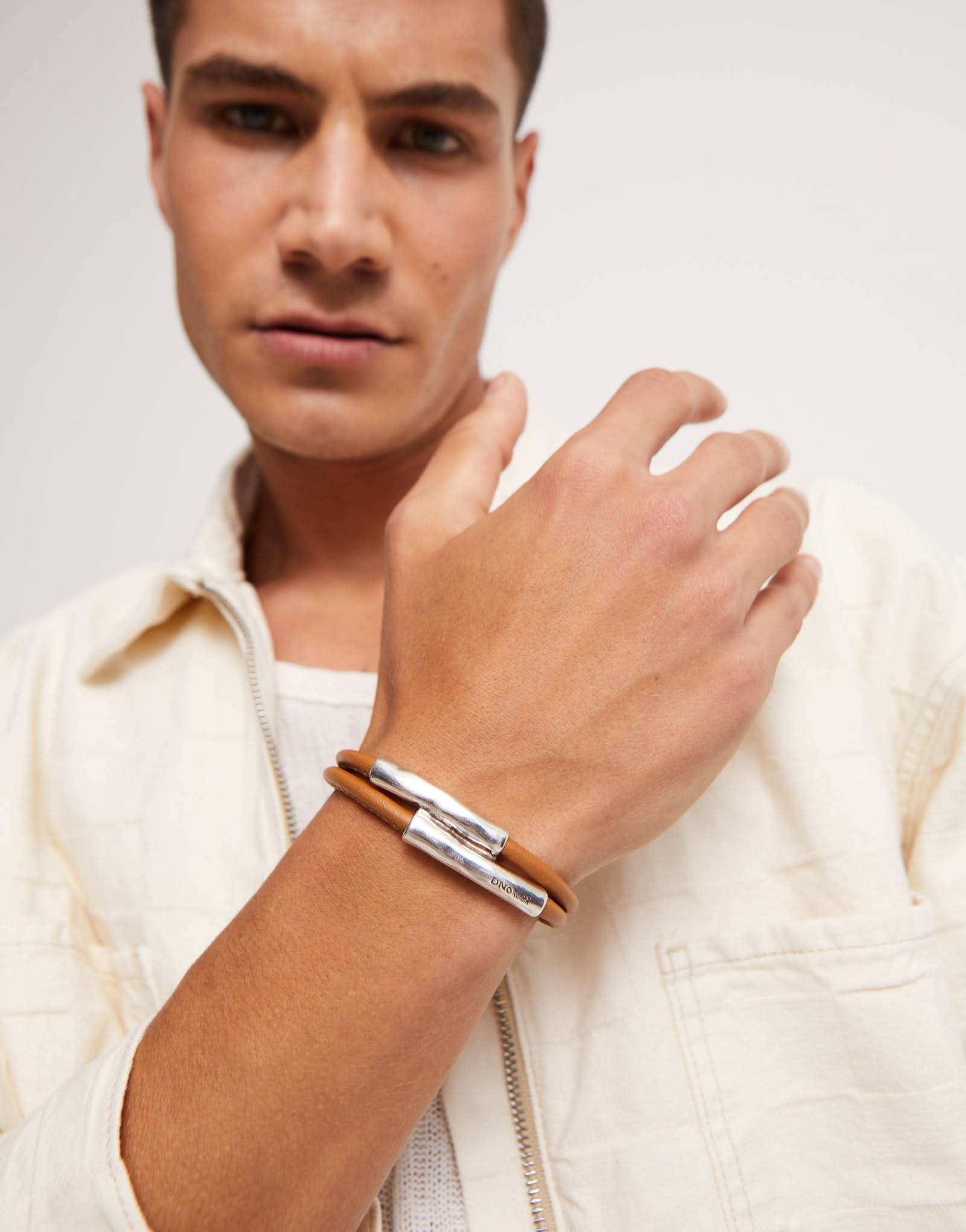Sterling Silver Plated Ser Natural Brown Bracelet PUL2464CAMMTLXUNOde50PUL2464CAMMTLXL