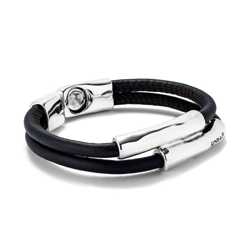 Sterling Silver Plated Ser Natural Brown Bracelet PUL2464MARMTLXUNOde50PUL2464MARMTLXL