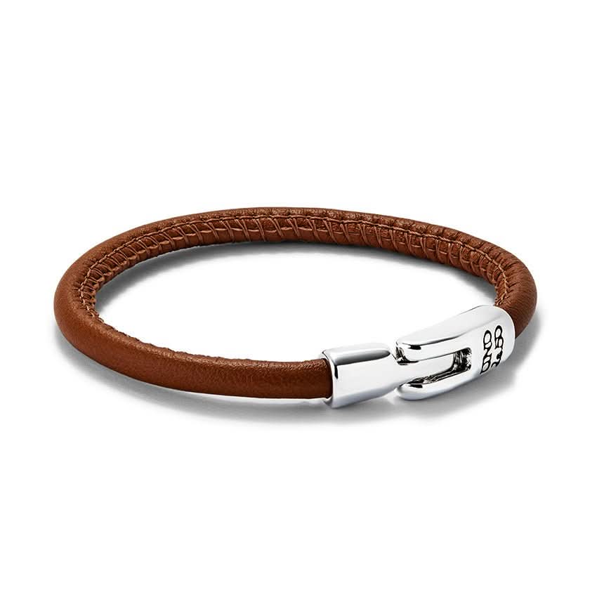 Sterling Silver Plated Ser Natural Brown Bracelet PUL2467CAMMTLUNOde50PUL2467CAMMTL0L
