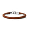 Sterling Silver Plated Ser Natural Brown Bracelet PUL2467CAMMTLUNOde50PUL2467CAMMTL0L