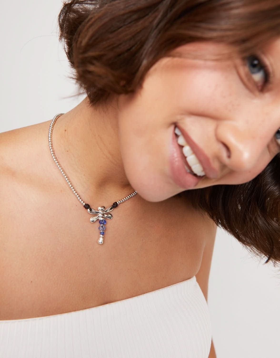 Sterling Silver Plated Ser Rebelde Blue Necklace COL1961AZUMTL0UUNOde50COL1961AZUMTL0U