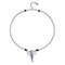 Sterling Silver Plated Ser Rebelde Blue Necklace COL1961AZUMTL0UUNOde50COL1961AZUMTL0U