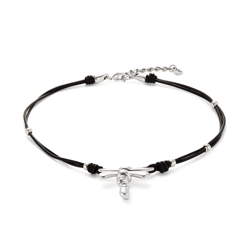 Sterling Silver Plated Ser Rebelde Brown Necklace COL1958MARMTL0UUNOde50COL1958MARMTL0U