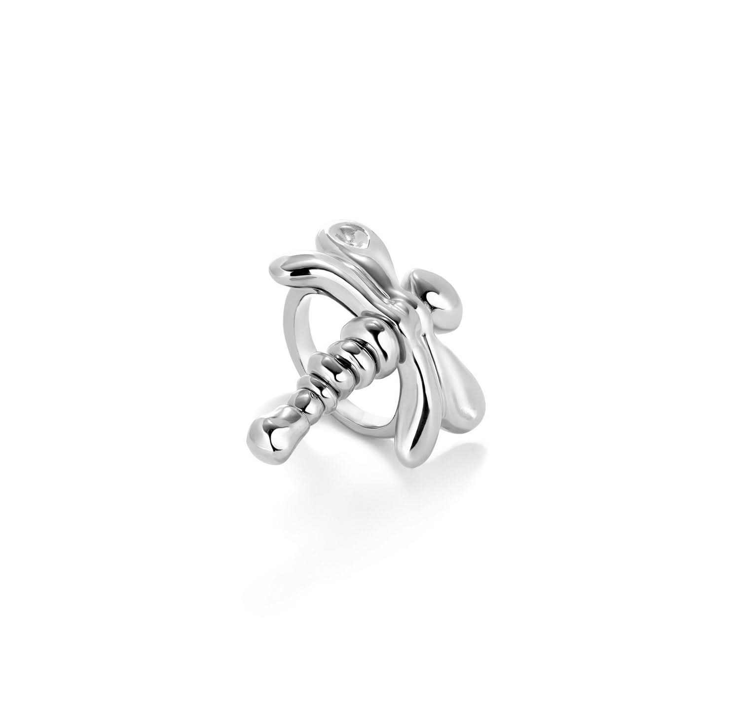 Sterling Silver Plated Ser Rebelde Silver Ring ANI0820MTL000UNOde50ANI0820MTL00012