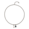 Sterling Silver Plated Ser Unico Blue Charm Necklace COL2015AZOMTL0UUNOde50COL2015AZOMTL0U