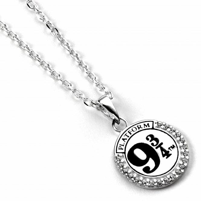 Sterling Silver Platform 9 3/4 Necklace With Claw Set CrystalsHarry PotterBHPSN011