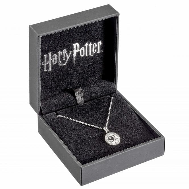 Sterling Silver Platform 9 3/4 Necklace With Claw Set CrystalsHarry PotterBHPSN011