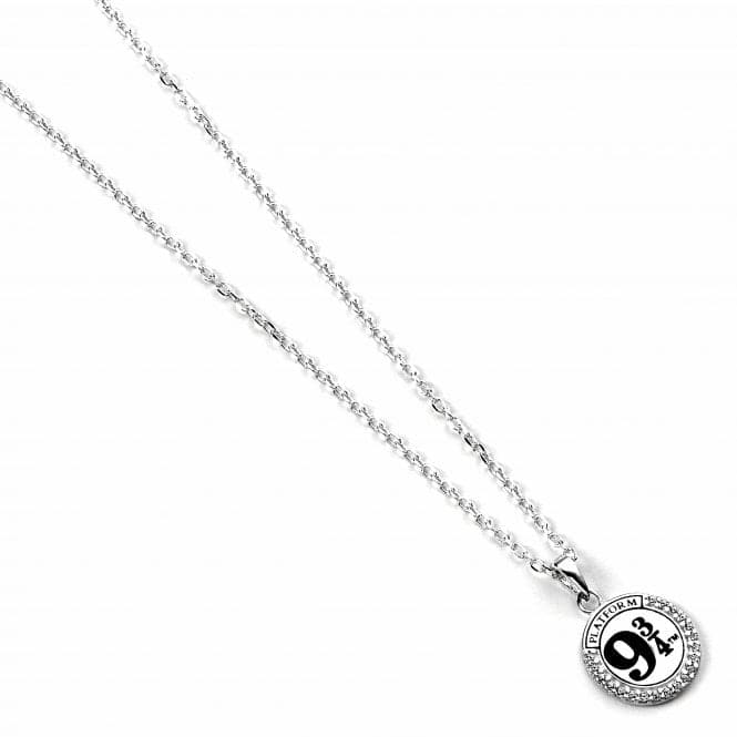 Sterling Silver Platform 9 3/4 Necklace With Claw Set CrystalsHarry PotterBHPSN011